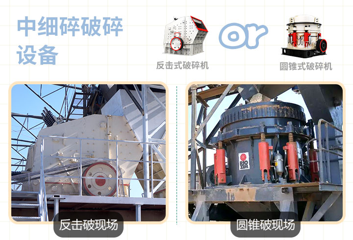 反擊式，圓錐式破碎機作業現場